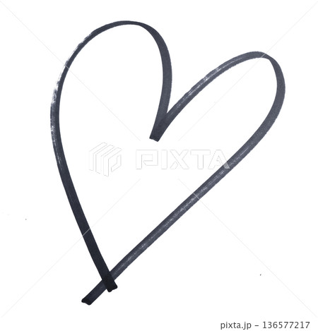 a heart drawn with a black marker 136577217