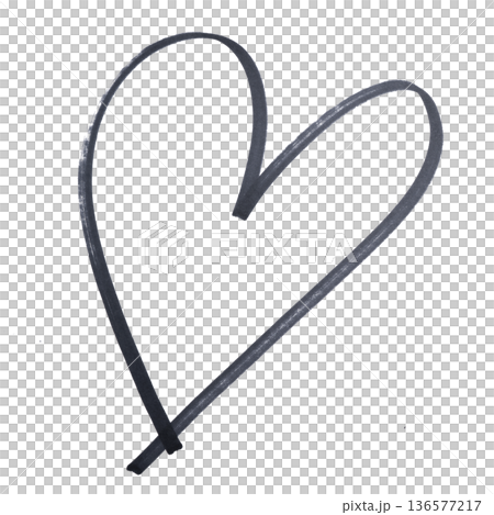 a heart drawn with a black marker 136577217