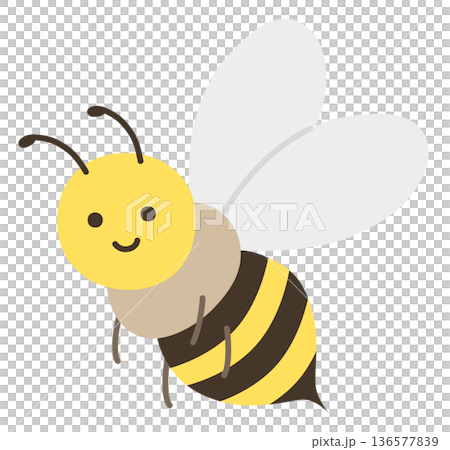 Vector illustration of cute bee 136577839
