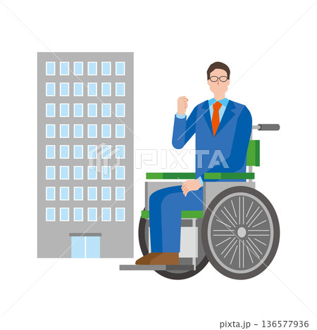 障がい者雇用のイメージイラスト 136577936