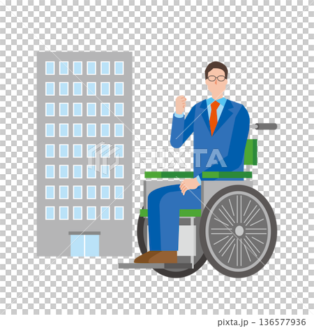障がい者雇用のイメージイラスト 136577936
