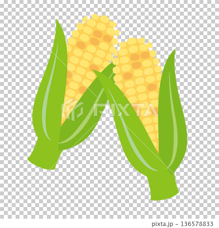 玉米插畫素材 136578833