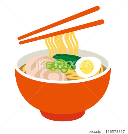 ラーメンのイラスト素材 ラーメンのイラスト素材 136578837