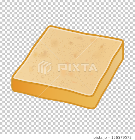 こんがりと焼けたトーストのイラスト こんがりと焼けたトーストのイラスト 136579572