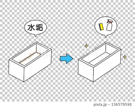 浴槽の掃除をするイラスト 浴槽の掃除をするイラスト 136579598