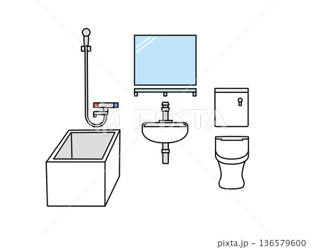 ユニットバスのイラスト ユニットバスのイラスト 136579600