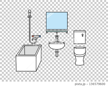 ユニットバスのイラスト ユニットバスのイラスト 136579600