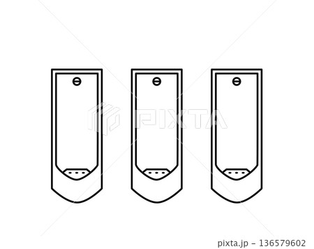 公衆トイレ、小便器のイラスト 136579602