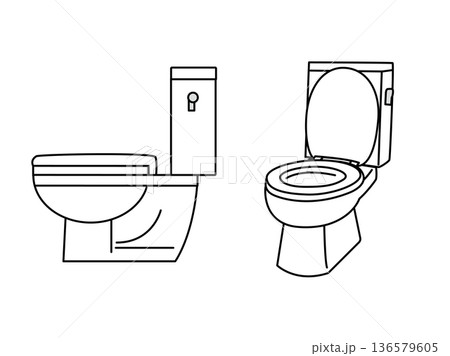 シンプルなトイレのイラスト 136579605