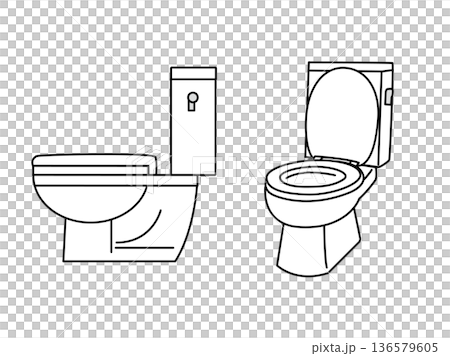 シンプルなトイレのイラスト 136579605