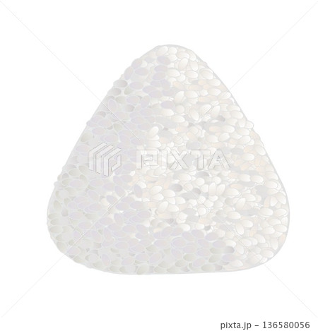 三角おにぎりのイラスト 136580056
