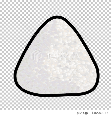 三角形飯糰的示意圖 136580057