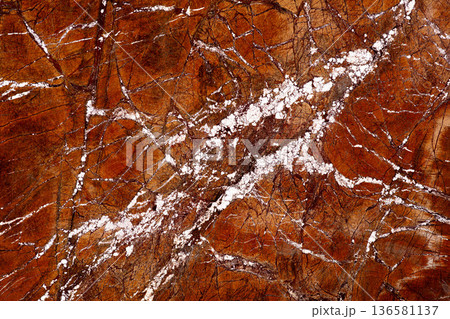 White Fire Gold - marble background, stylish texture in brown tone as part of your strict design look. 136581137