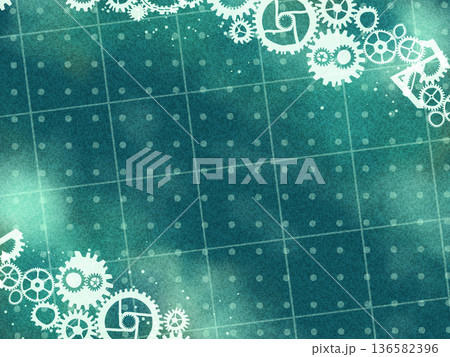 キュートでクールなスチームパンク背景 136582396