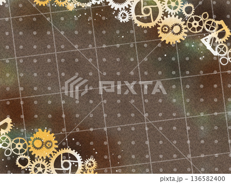 キュートでクールなスチームパンク背景 136582400