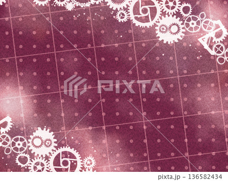 クールでキュートなスチームパンク背景 136582434