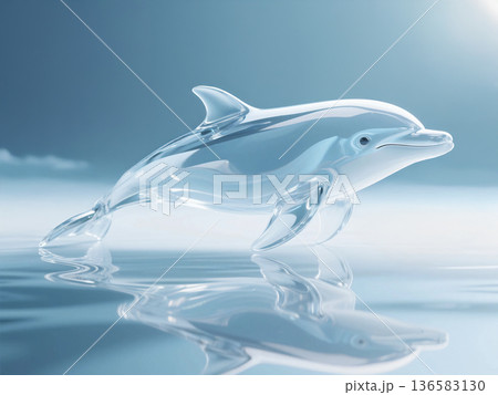 ガラス細工のイルカ 136583130