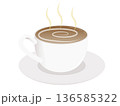 あたたかいカフェラテのイラスト 136585322
