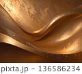エレガントなメタリックゴールドのラグジュアリーフルイド背景 136586234