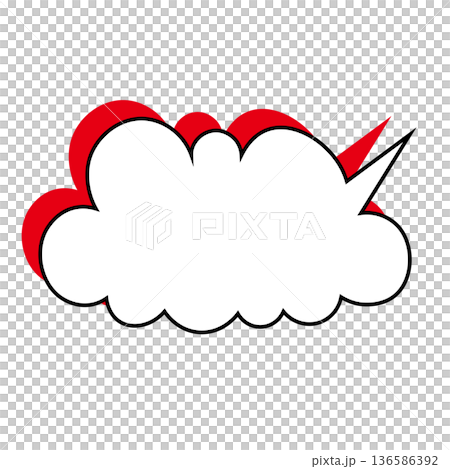 Simple speech bubble illustration - Fluffy Simple speech bubble illustration - Fluffy 136586392