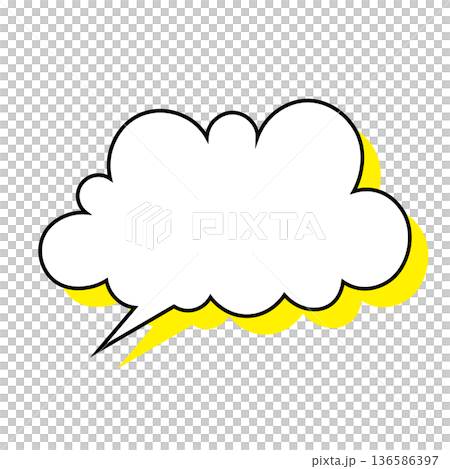 Simple speech bubble illustration - Fluffy Simple speech bubble illustration - Fluffy 136586397