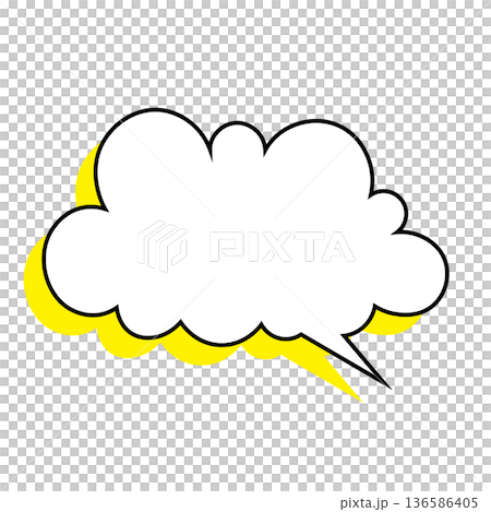 Simple speech bubble illustration - Fluffy Simple speech bubble illustration - Fluffy 136586405