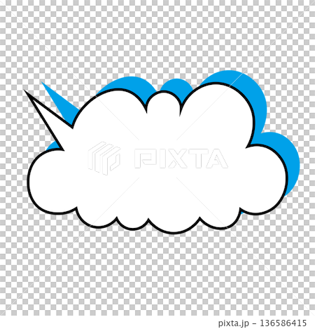 Simple speech bubble illustration - Fluffy Simple speech bubble illustration - Fluffy 136586415