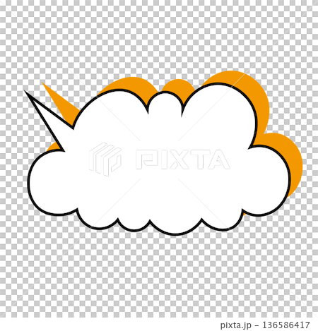 Simple speech bubble illustration - Fluffy Simple speech bubble illustration - Fluffy 136586417
