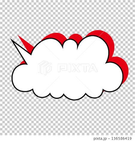 Simple speech bubble illustration - Fluffy Simple speech bubble illustration - Fluffy 136586419