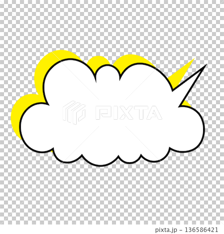 Simple speech bubble illustration - Fluffy Simple speech bubble illustration - Fluffy 136586421