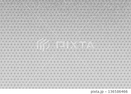 キラキラ輝く繊細な銀色の模様に灰色の麻の葉柄を重ねた背景画像1 136586466