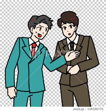 漫才をするお笑い芸人のイラスト 漫才をするお笑い芸人のイラスト 136586770