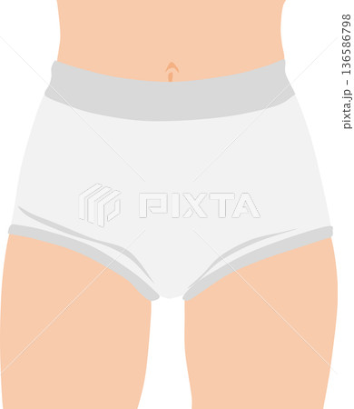 ダイエットに成功した女性のイラスト 136586798