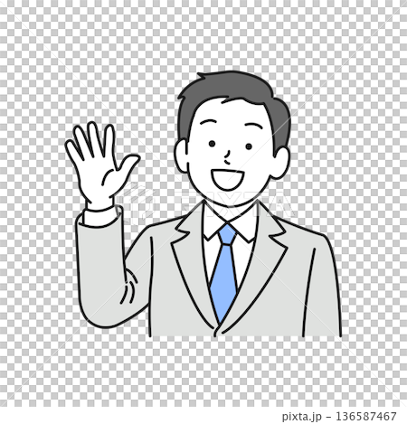 舉手的商人 136587467