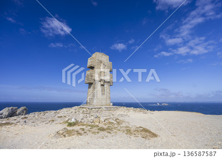 Cross of Lorraine memorial in Camaret sur Mer Brittany Cross of Lorraine memorial in Camaret sur Mer Brittany 136587587