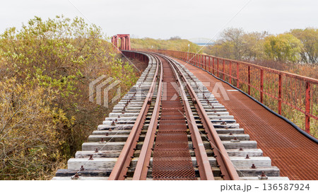 日高本線　鵡川橋梁 136587924