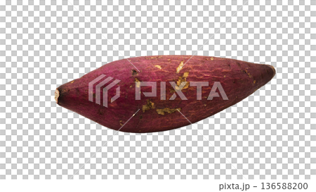 單一紅薯的特寫(透明背景) 單一紅薯的特寫(透明背景) 136588200