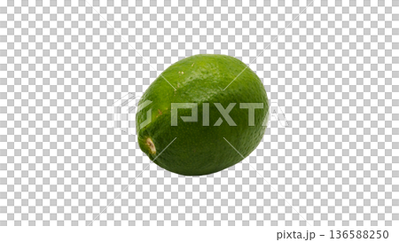 Fresh lime whole fruit material (transparent background) Fresh lime whole fruit material (transparent background) 136588250
