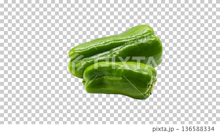 Bell peppers, fresh vegetable ingredients (transparent background) Bell peppers, fresh vegetable ingredients (transparent background) 136588334