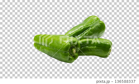 Bell peppers, fresh vegetable ingredients (transparent background) Bell peppers, fresh vegetable ingredients (transparent background) 136588337
