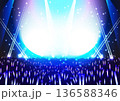 コンサート会場風のキラキラ背景素材 136588346