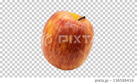 Fresh red apples (transparent background) 136588419