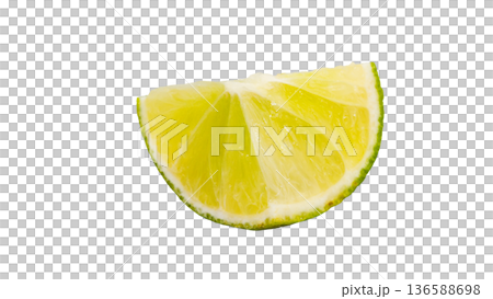 Lime cut section, fresh citrus fruit material (transparent background) Lime cut section, fresh citrus fruit material (transparent background) 136588698