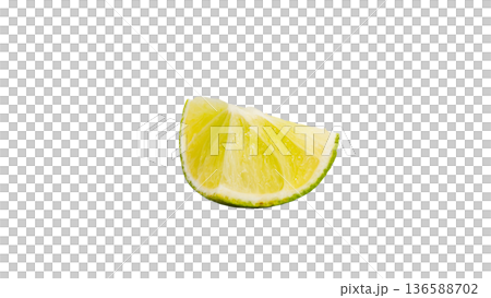 Lime cut section, fresh citrus fruit material (transparent background) Lime cut section, fresh citrus fruit material (transparent background) 136588702