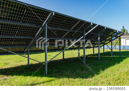Solar panels installed on the ground Solar panels installed on the ground 136590081