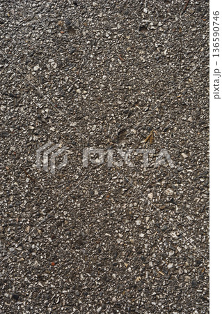 Wet Asphalt Texture with Small Stones 136590746