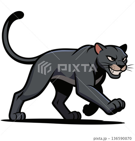 puma mascot logo design vector template 136590870