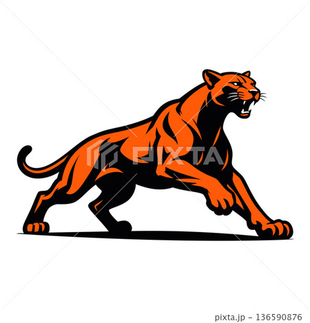 puma mascot logo design vector template puma mascot logo design vector template 136590876