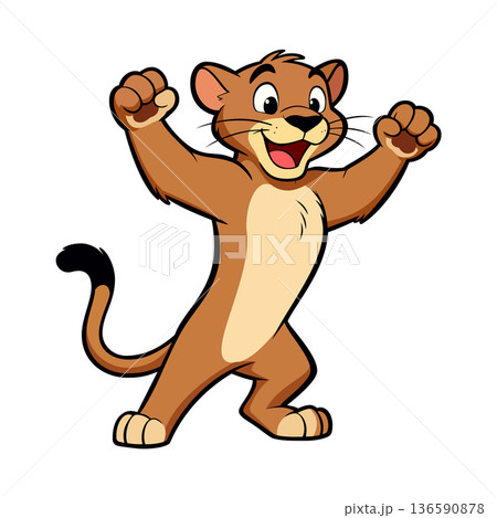 puma mascot logo design vector template puma mascot logo design vector template 136590878