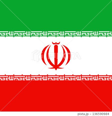 Iran - square flag 136590984